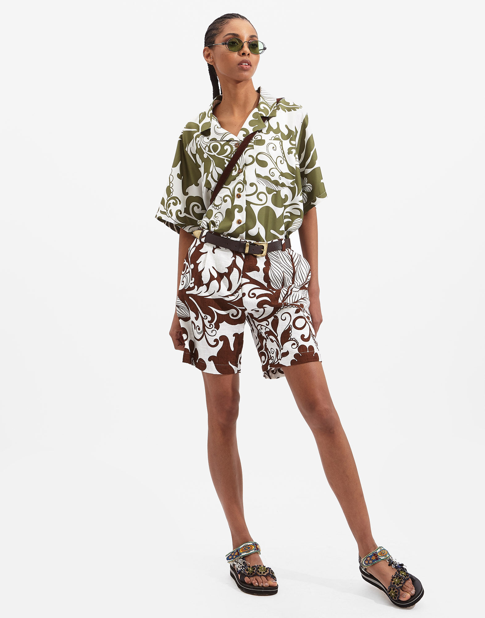 La DoubleJ Boyfriend Shorts Marea Chocolate TRO0052COT005MRE0005