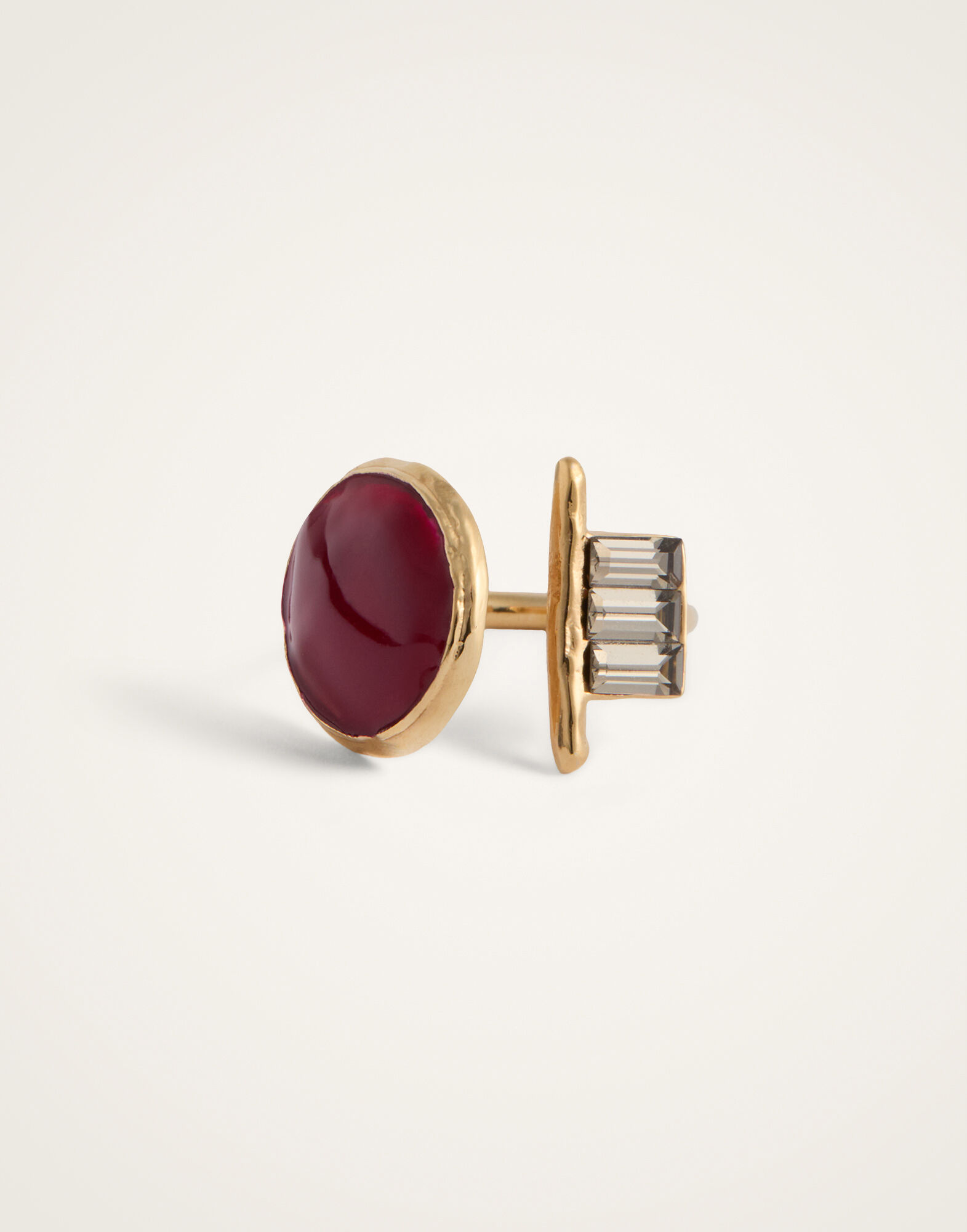 La DoubleJ Shen Loop Ring 24K Gold Plate And Enamel RIN0021BRA003SOLIDRE02