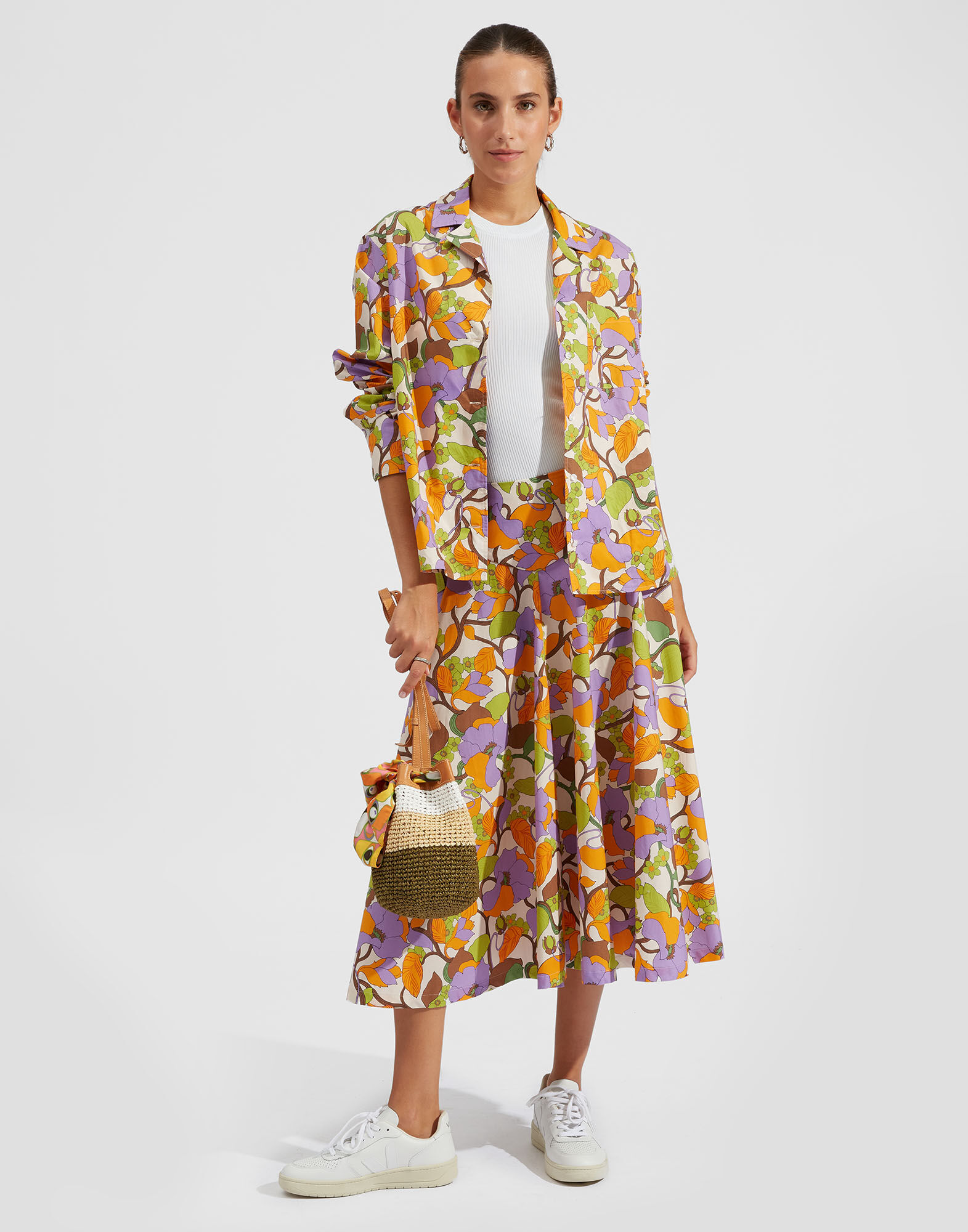 La DoubleJ Milano Shirt Vines Bianco SHI0066COT001VIN0002