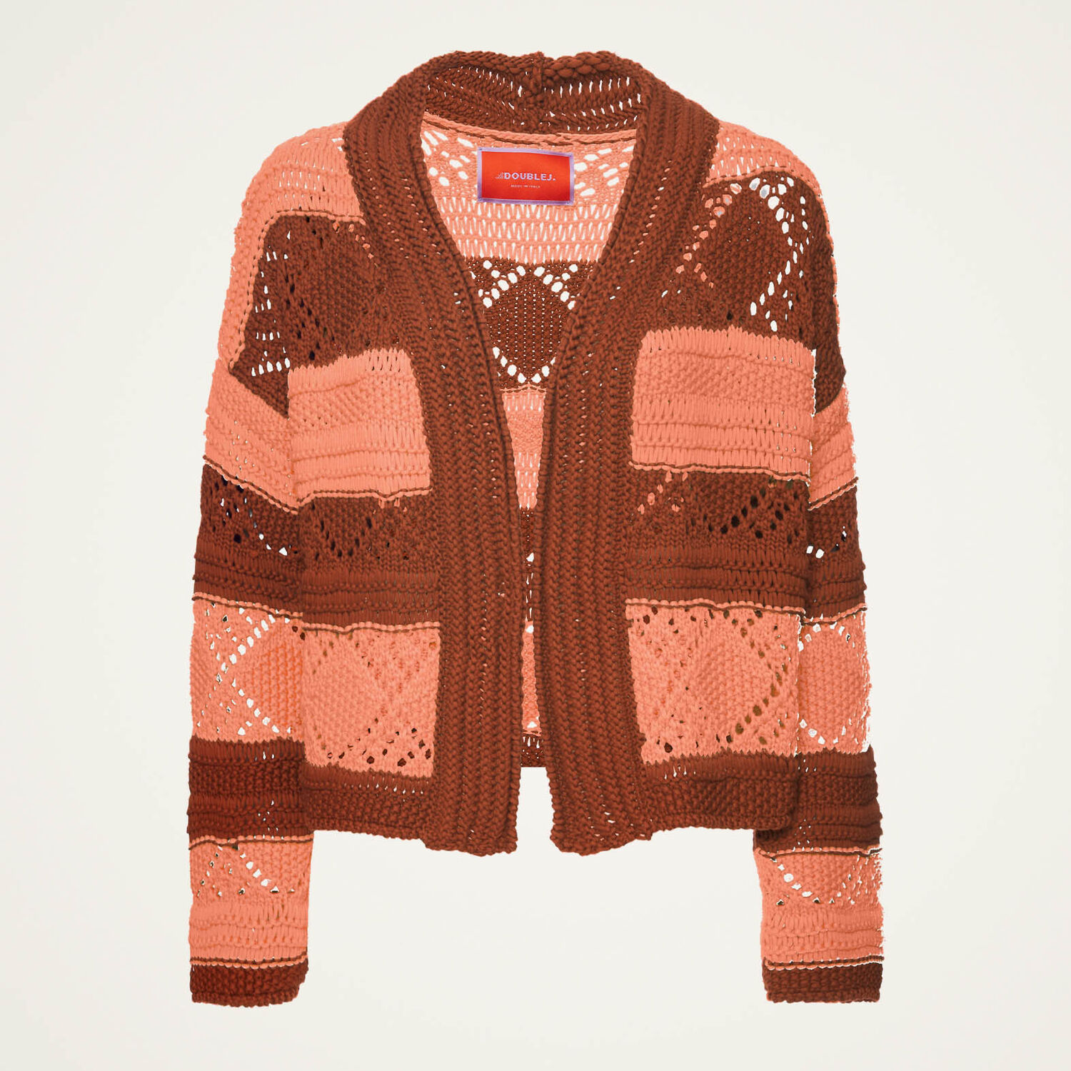 La Doublej Summer Knitted Cardigan In Solid Pink