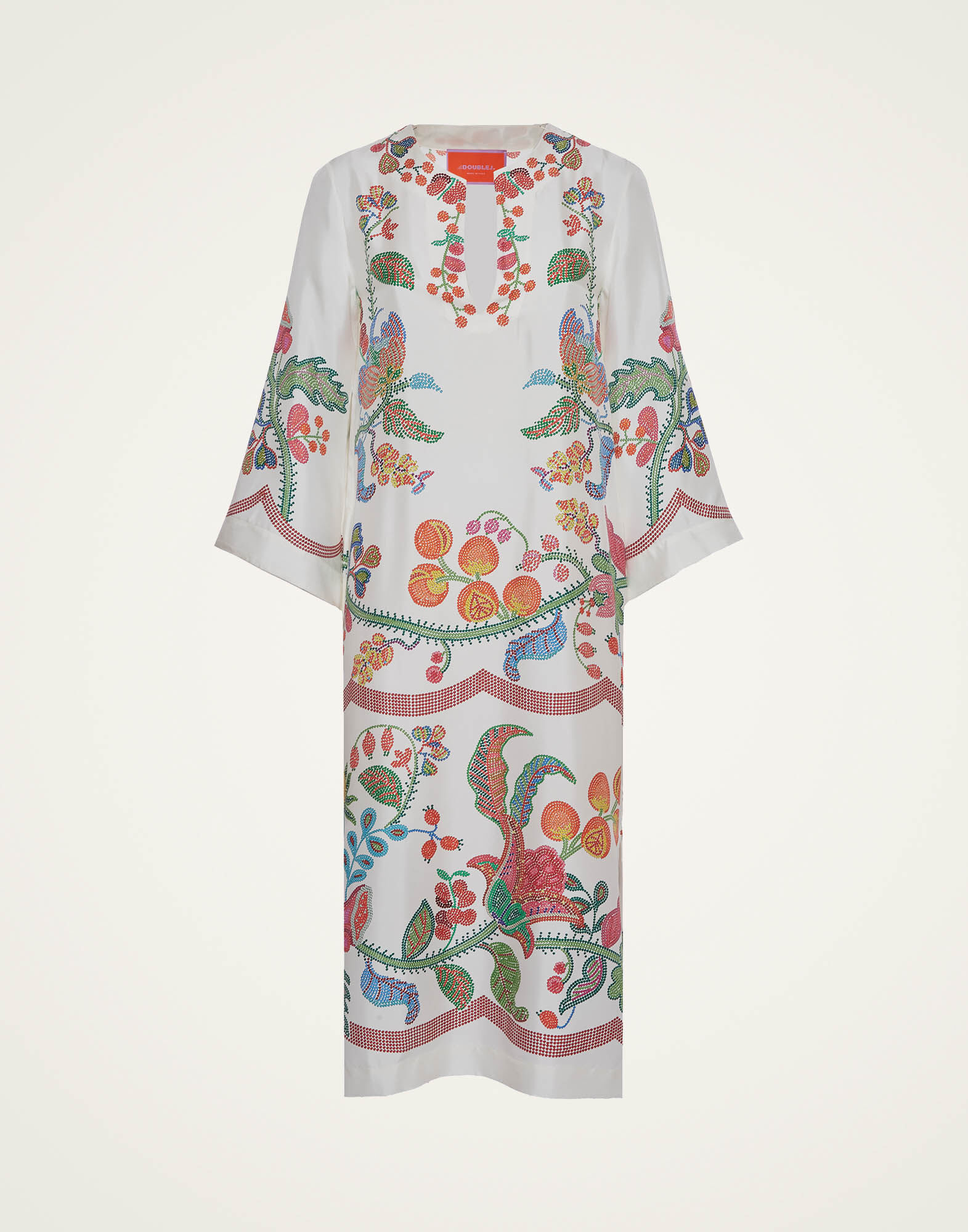 La DoubleJ The Kaftan Grenadilla Plac&eacute;e Off White DRE0564SIL006GRN01WH05