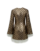 La DoubleJ Twiggy Dress &#40;With Feathers&#41; Leopard Chine&#39; DRE0425JAC041LEC0001