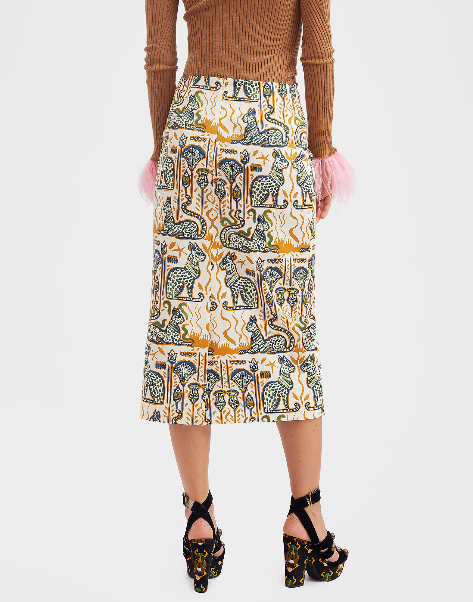 La DoubleJ Pencil Skirt Bast Ivory SKI0011COT006BAS01WH04