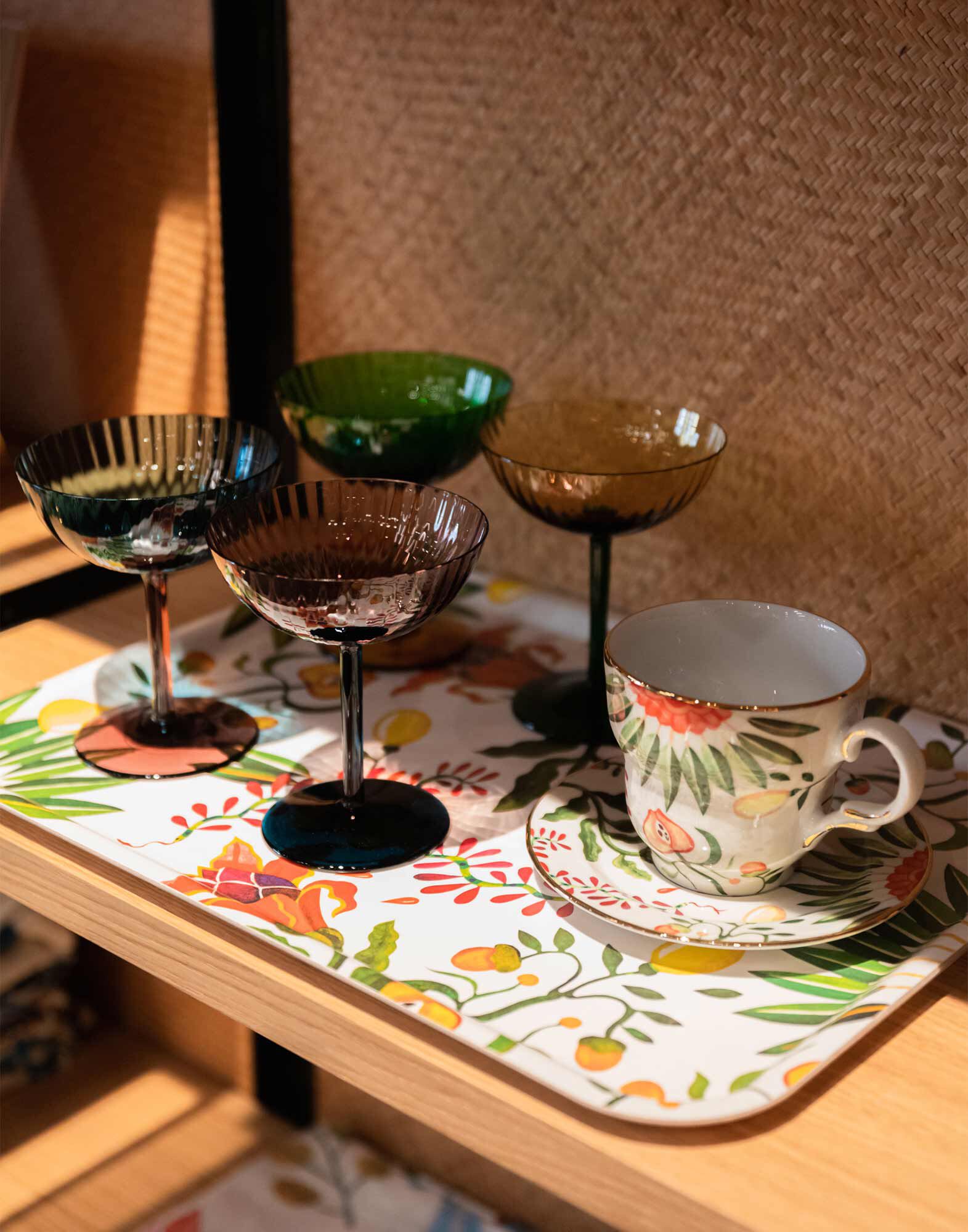 La DoubleJ Rectangular Printed Tray Eden TRA0001WOD001HLE0008