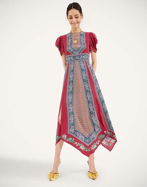 La DoubleJ Cherie Scarf Dress Regalia Plac&eacute;e Red DRE0936CRE002REG02RE01