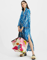 LaDoubleJ Silk Kaftan LaDoubleJ Silk Kaftan Polipo Blu DRE0009SIL001POL0001