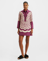 La DoubleJ Short Artemis Dress Fans Plac&eacute;e Purple DRE0701FAI002FAN03PU01