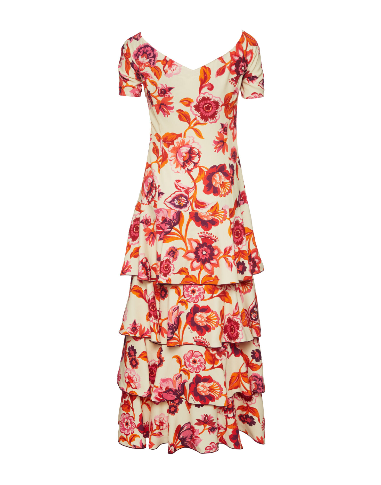 La DoubleJ Flamenco Dress Hottie Cream DRE0663SAB001HOT01WH03