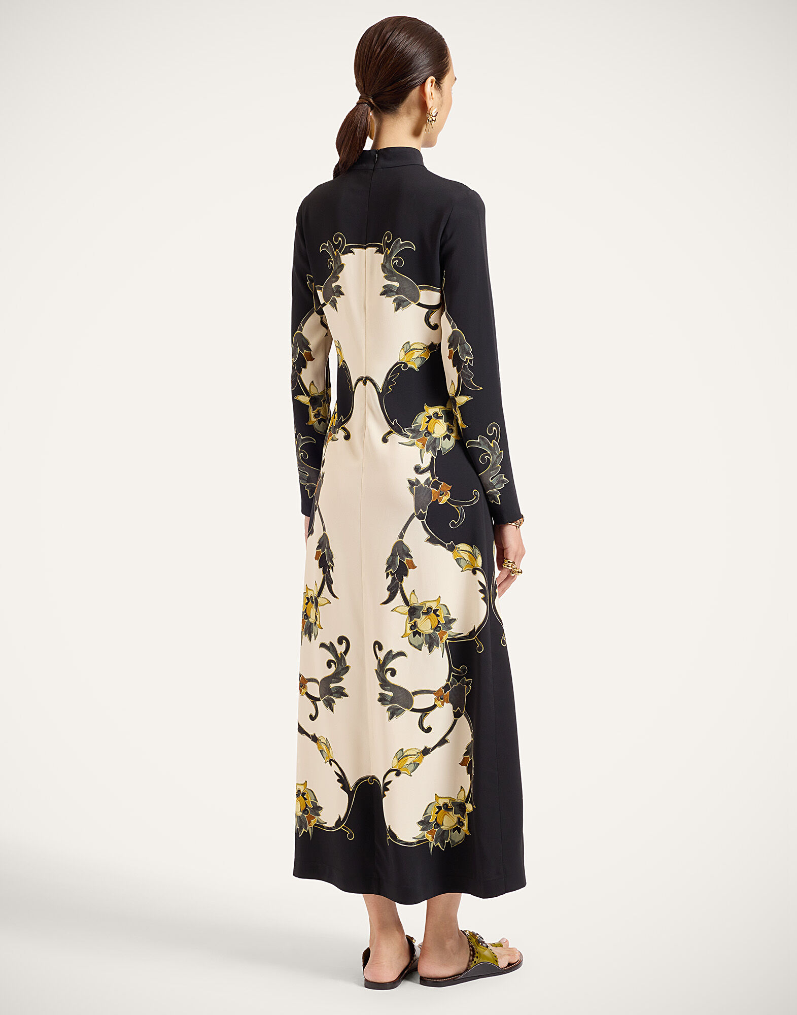 La DoubleJ Halle Dress Buttercup Plac&eacute;e Black DRE0444VIS011BTC03BL01