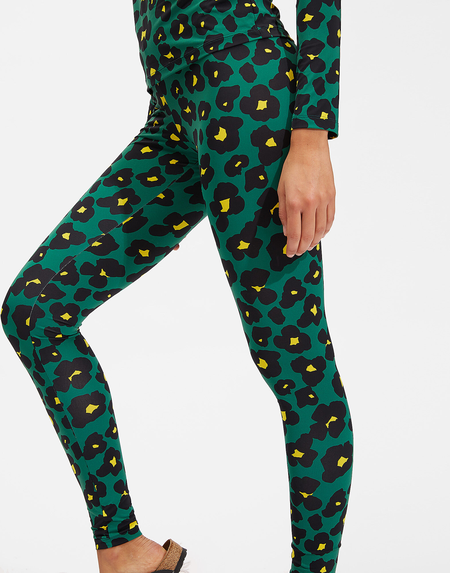 LaDoubleJ Leggings Flower Leopard Verde TRO0013JER005FLL0002