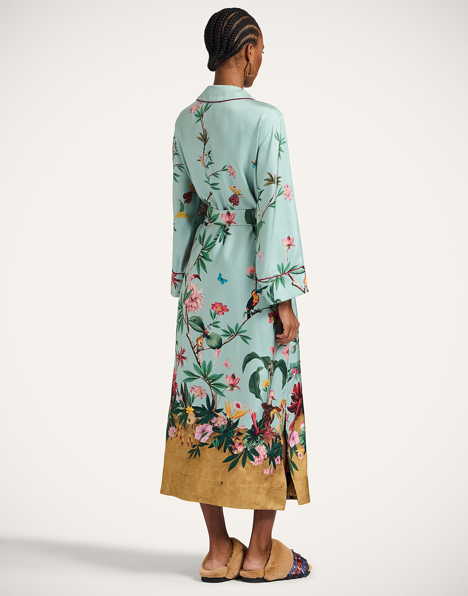 La DoubleJ Midnight Dress Zooflora Plac&eacute;e Light Blue DRE0819SIL001ZOF04BU01