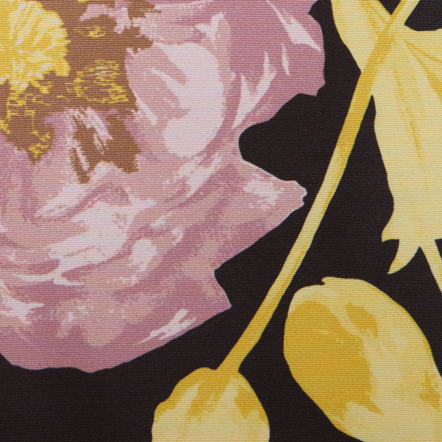 La Doublej La Double J Floral Print Top With Feather Trim In Sylph Black