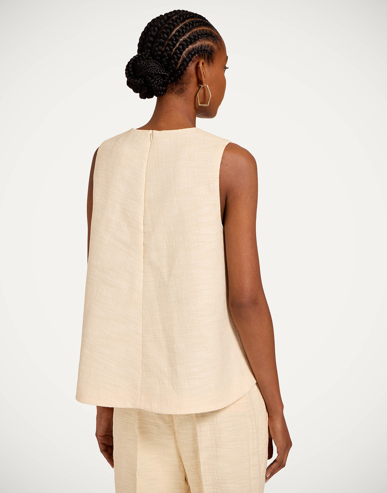 La DoubleJ La Scala Top Solid Ivory TOP0215COT005SOLIDWH04