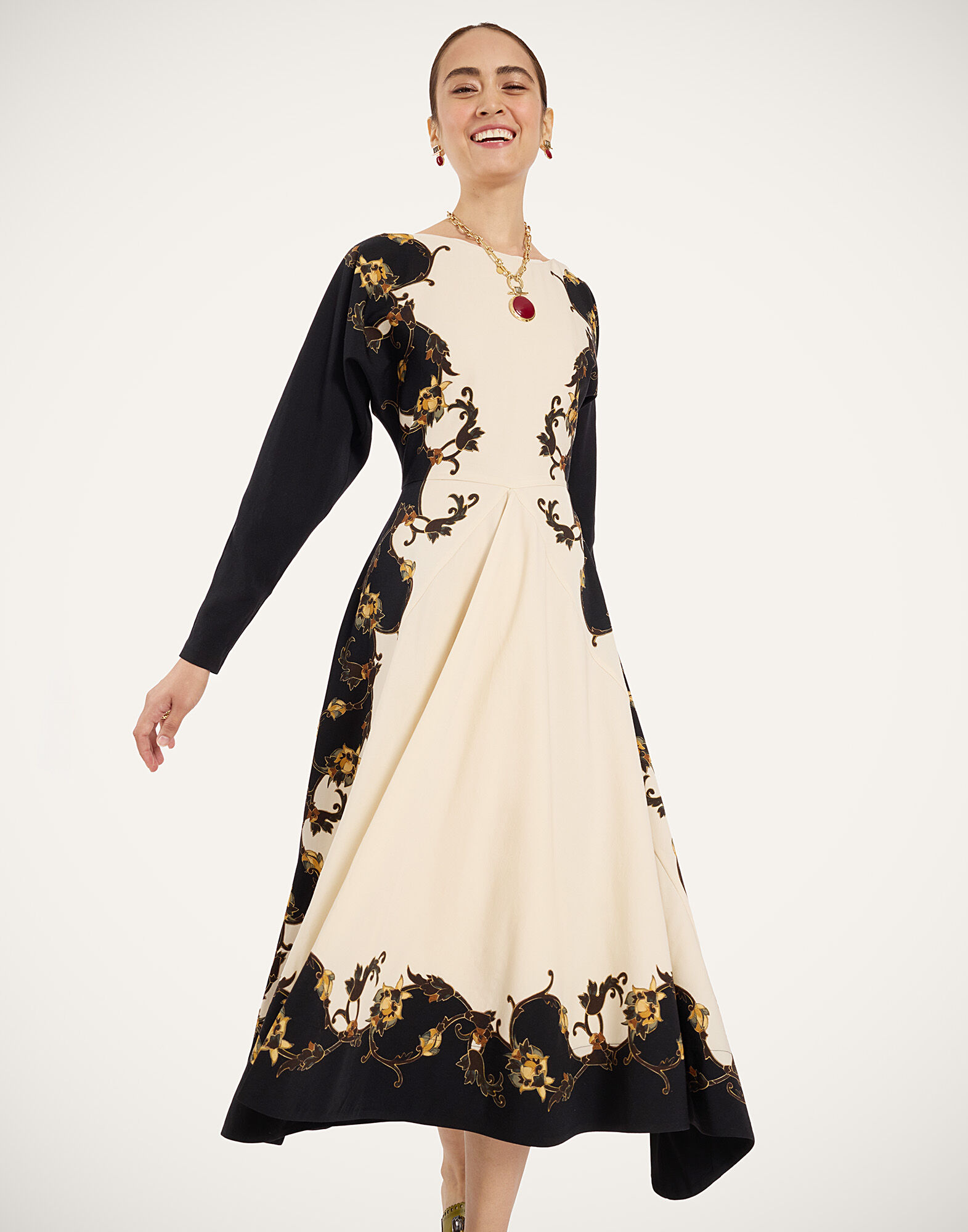 La DoubleJ 9 To 5 Dress Buttercup Plac&eacute;e Black DRE1142WOL037BTC03BL01