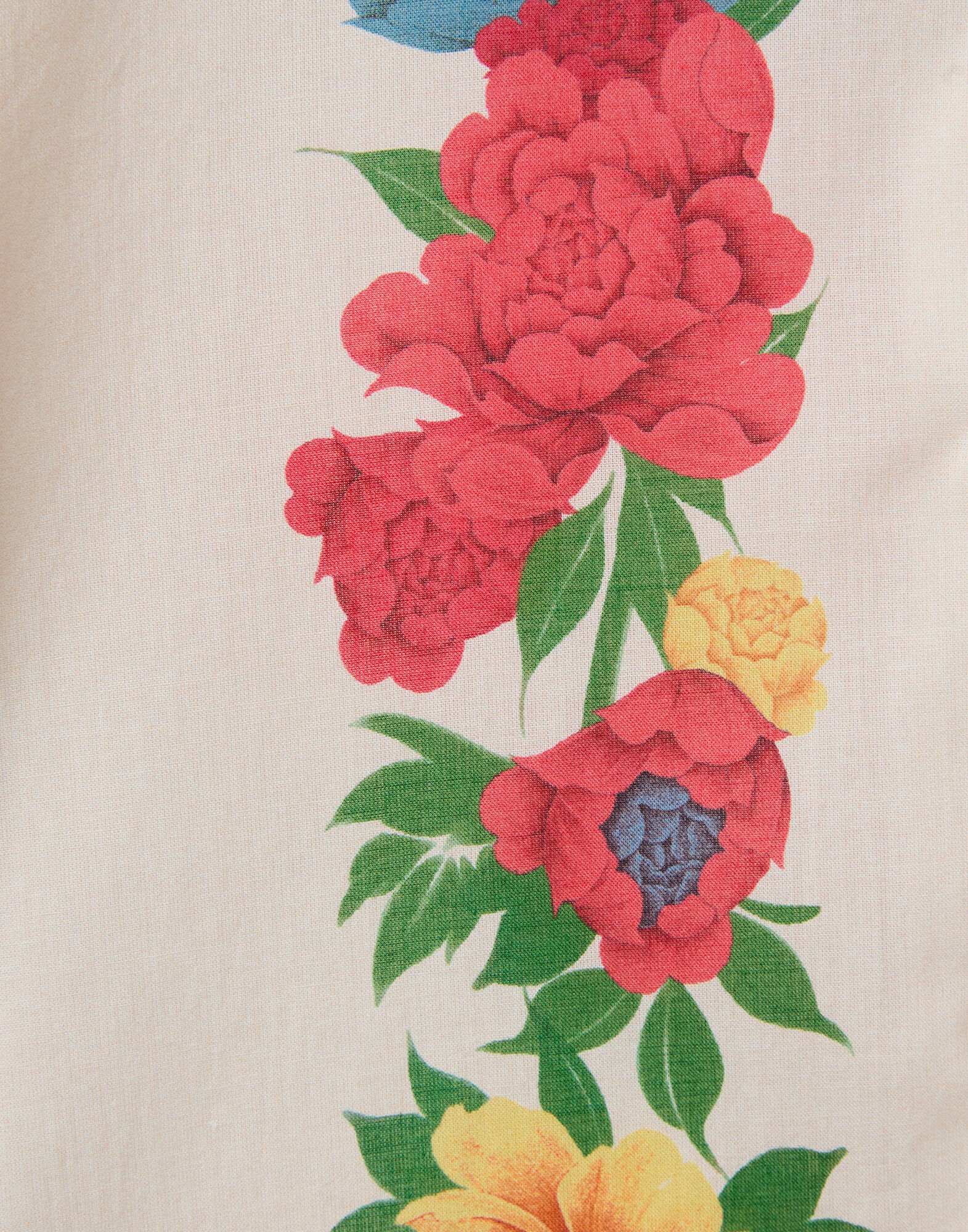 La DoubleJ Pina Shirt Princess Peony Plac&eacute;e Ivory SHI0166COT093PPE02WH04