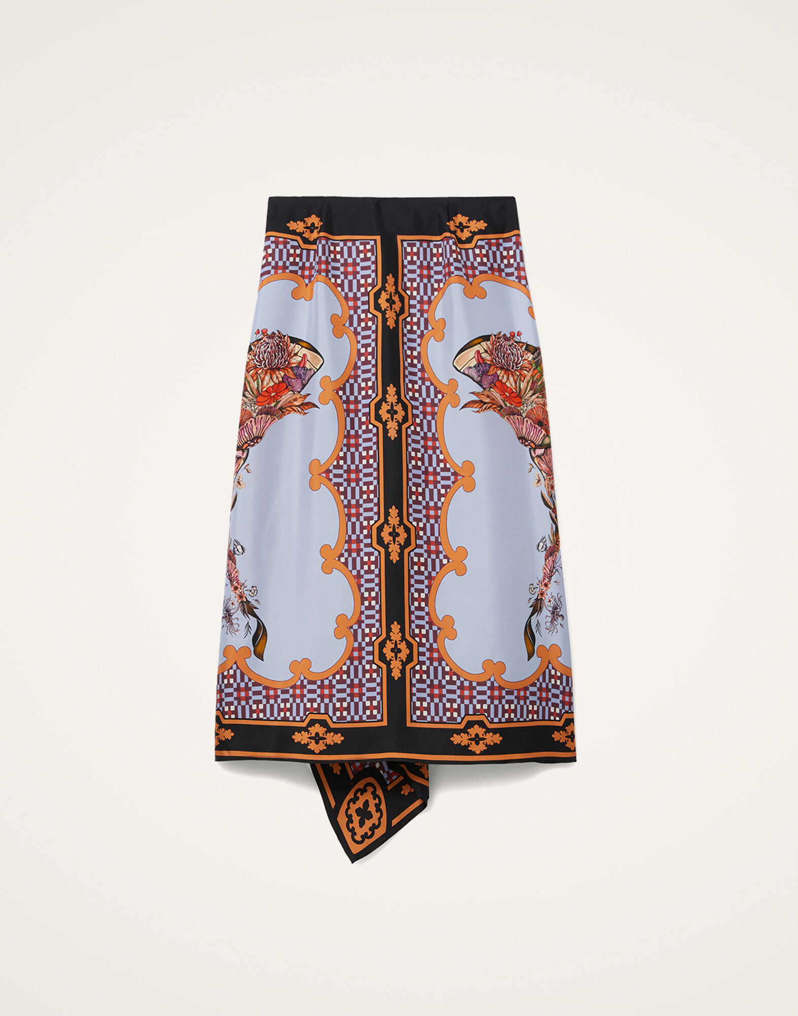 La DoubleJ Scarf Skirt Mariposa Plac&eacute;e Celeste SKI0160SIL006MAR07BU12