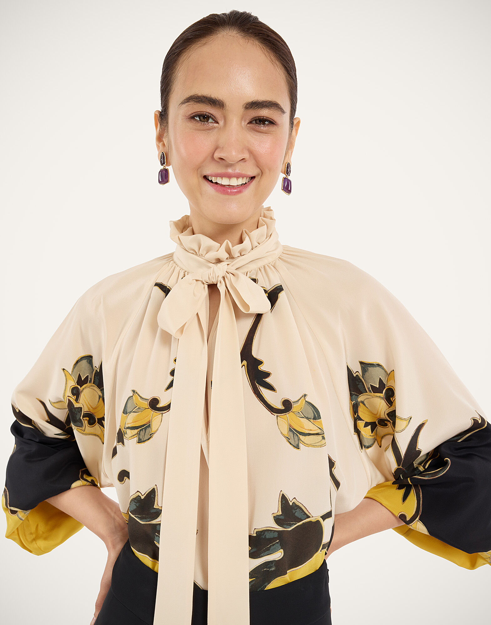 La DoubleJ Cerere Blouse Buttercup Plac&eacute;e Gold SHI0086CRE001BTC03YE05