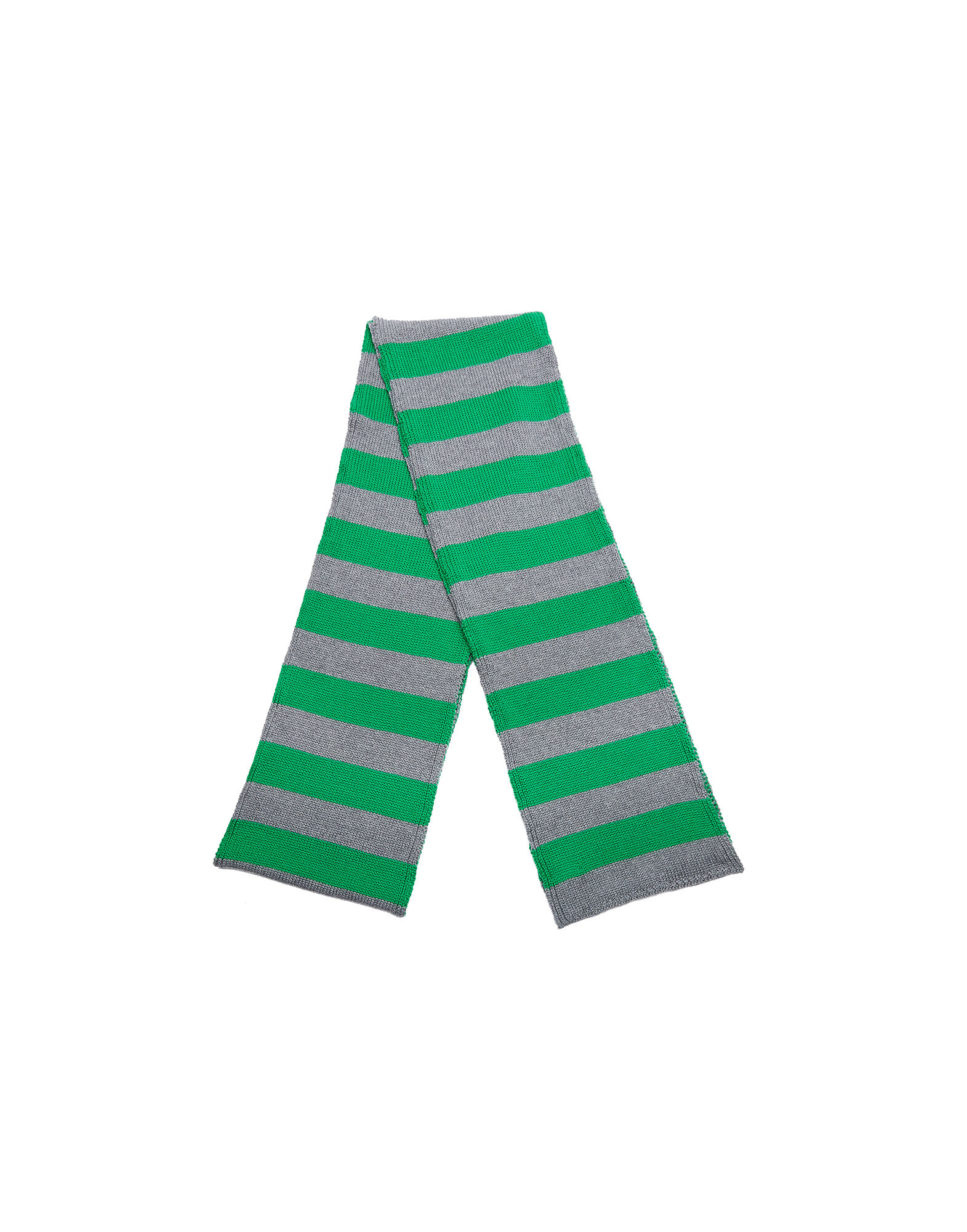 LaDoubleJ Knitted Skinny Scarf Grigio/Verde SCA0013KNI013VAR0021
