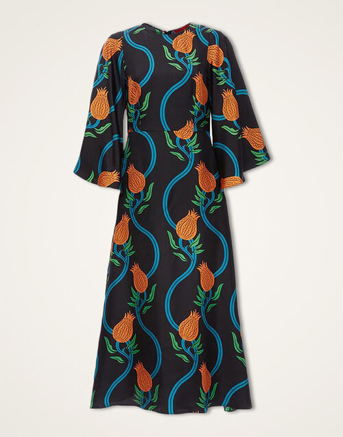 La DoubleJ Sorella Dress La DoubleJ Sorella Dress Melograno Nero DRE0179SIL001MEL0003