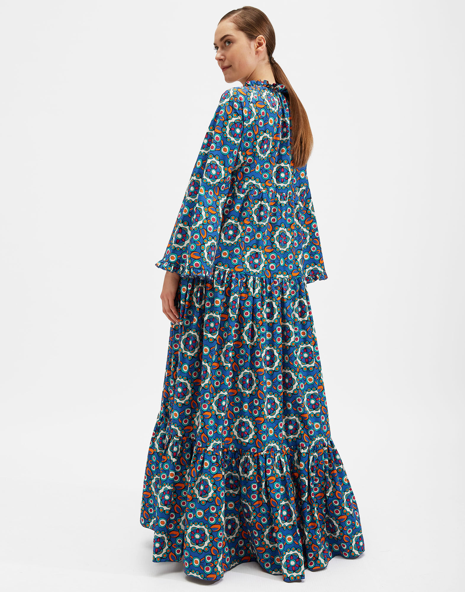 LaDoubleJ Dove Dress Kaleidoscope Bluette DRE0248COT001KAL0005