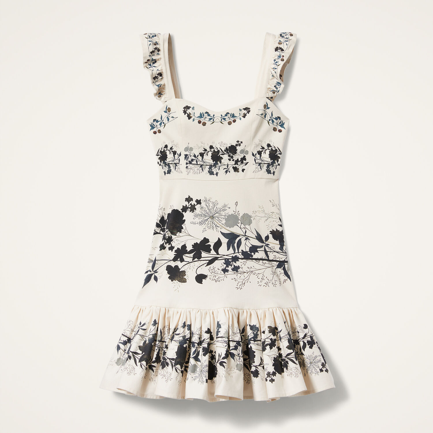Shop La Doublej Mini Gingerbread Dress In Stilo Placée Ivory