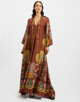 La DoubleJ Magnifico Dress La DoubleJ Magnifico Dress Folky Hearts Chocolate Placée DRE0232SIL006FLH0007