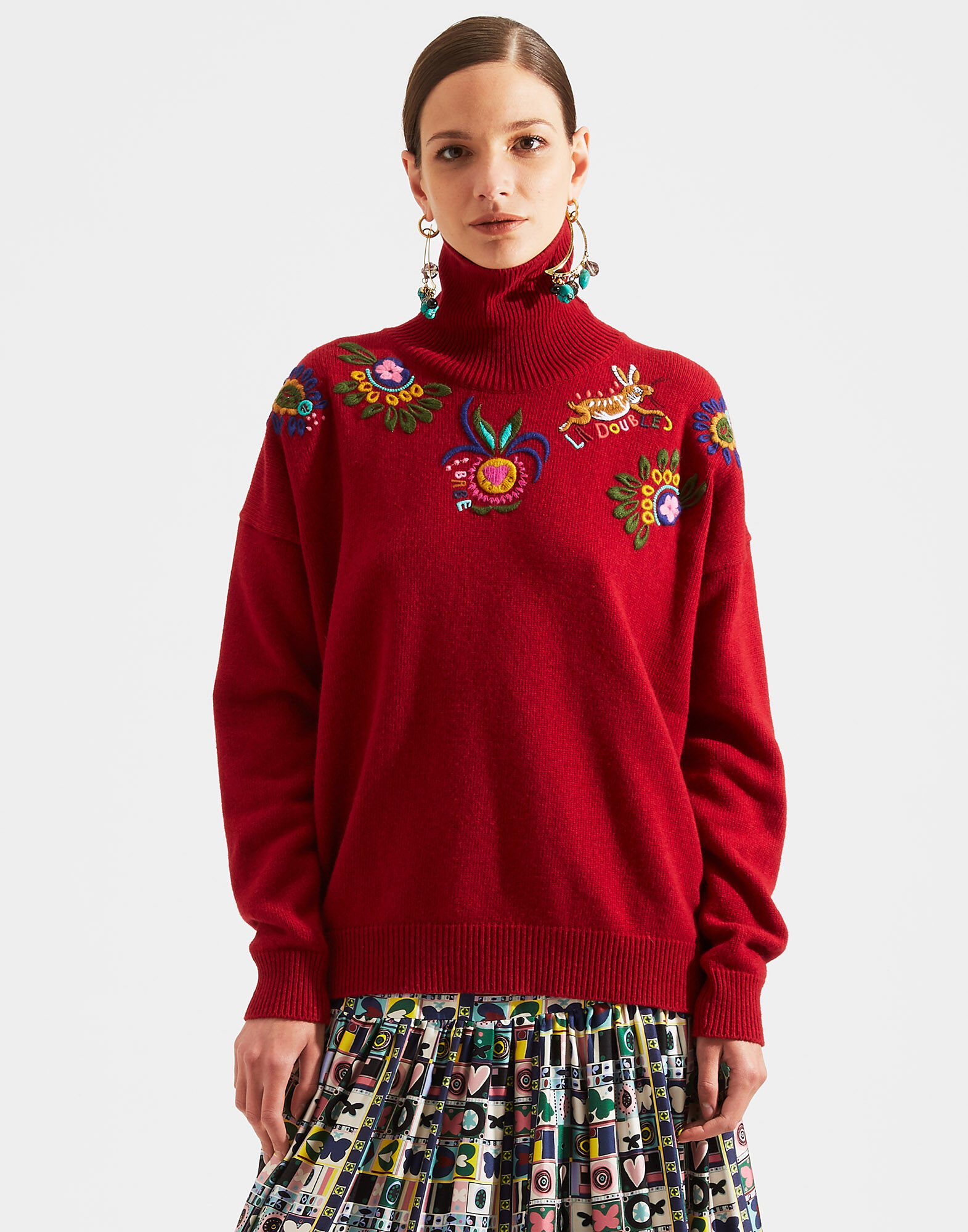 LaDoubleJ Boy Sweater Solid Red PUL0037KNI027RED0004