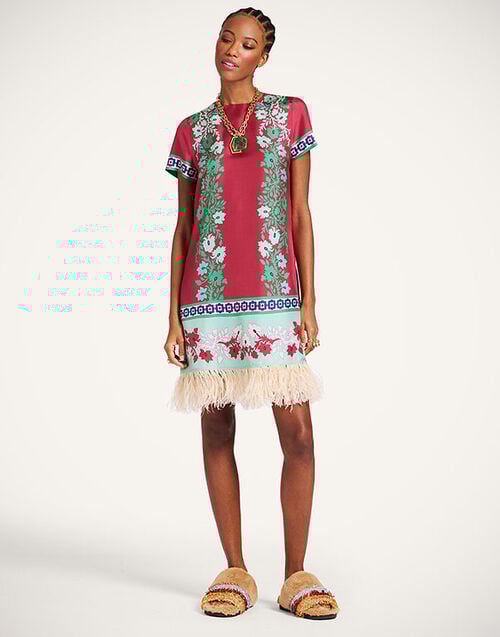 La DoubleJ Mini Swing Dress Regalia Plac&eacute;e Red DRE0963SIL006REG02RE01