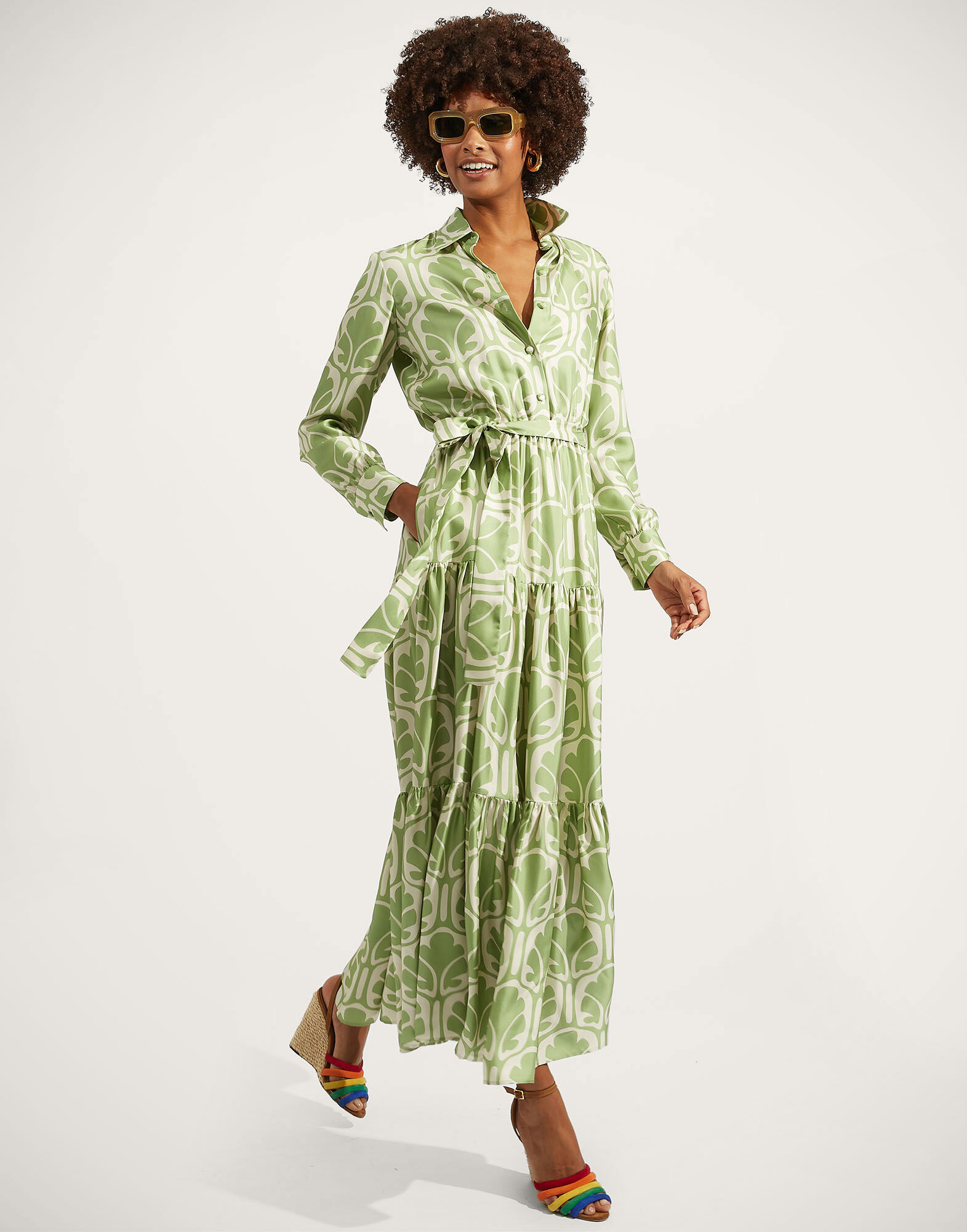 La DoubleJ Bellini Dress Grove DRE0016SIL001GRV01GR05