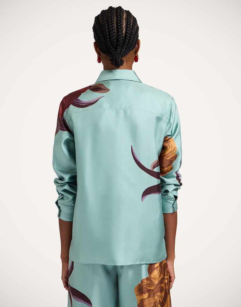 La DoubleJ Boy Shirt La DoubleJ Boy Shirt Peony Placée Light Blue SHI0040SIL001PEO06BU01