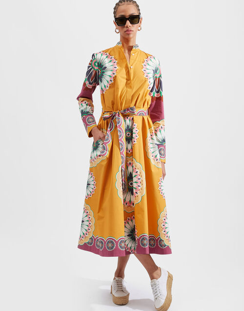 Sundowner Dress (Placed) in Napoli Plates Placed Gold for Women La