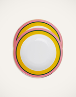 La DoubleJ Soup Plates Set Of 2 La DoubleJ Soup Plates Set Of 2 Rainbow Yellow SOU0002CER001RAI01YE02