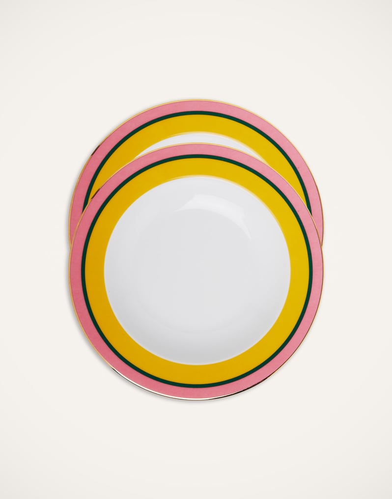 La DoubleJ Soup Plates Set Of 2 La DoubleJ Soup Plates Set Of 2 Rainbow Yellow SOU0002CER001RAI01YE02