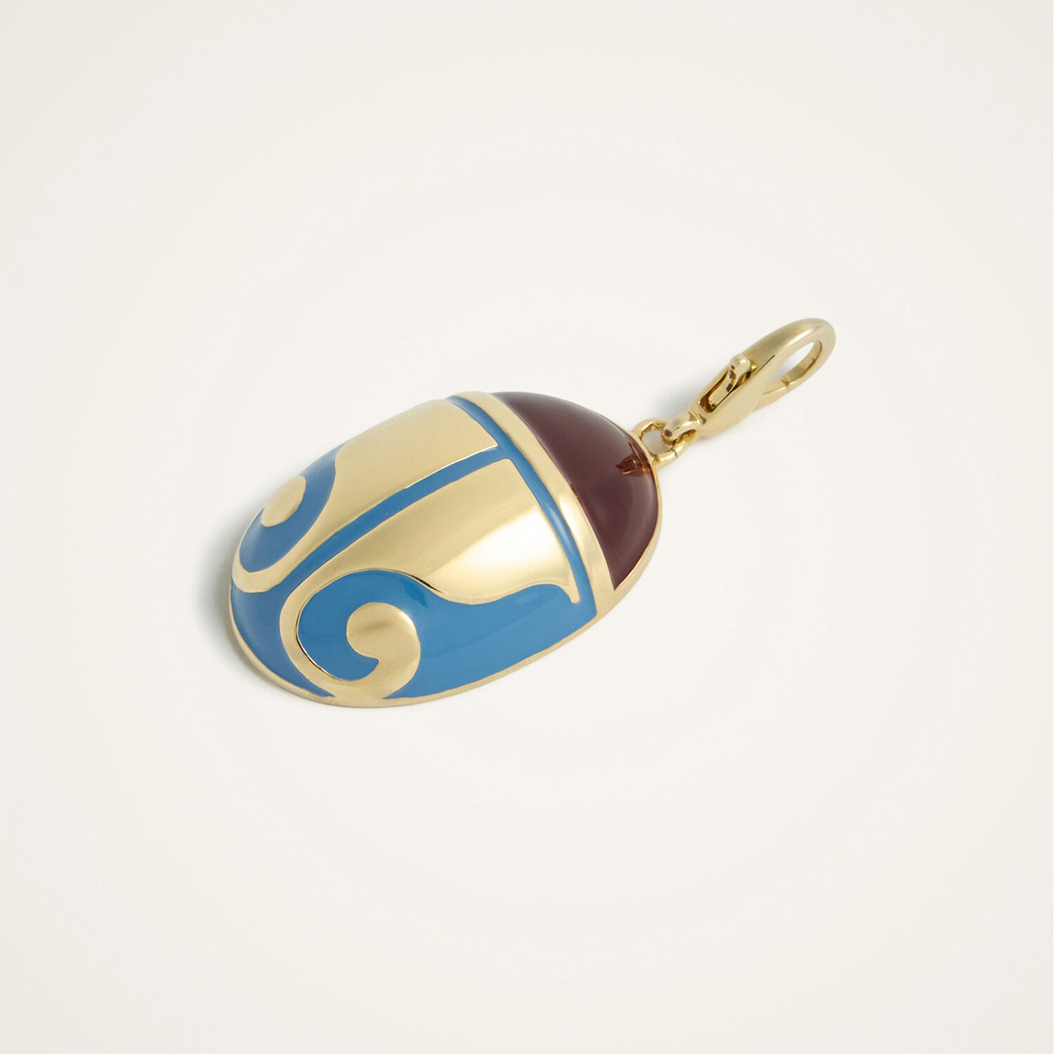  La Doublej Charms Women - Mini Jj Scarab Charm 24k Gold Plate & Blue Enamel One Size 70% Tin Alloy 10% Zamak 15% Brass 5% Enamel 