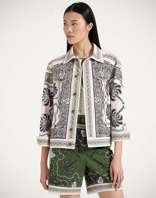 La DoubleJ JJ Jean Jacket Mirage Placée Green JAC0070COT046AGE01GR02