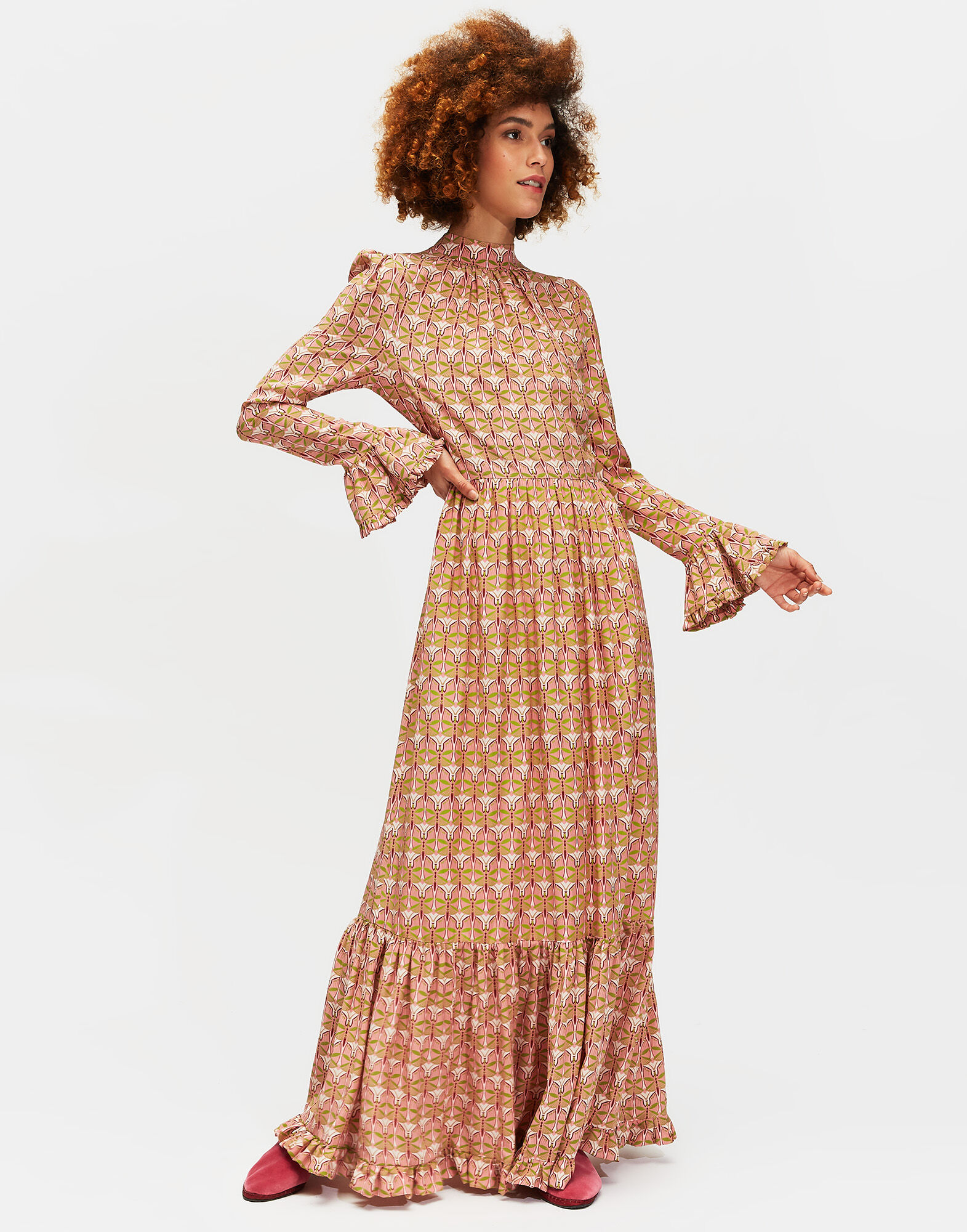 LaDoubleJ Visconti Dress Libellule Rosa DRE0041CRE001LIB0004