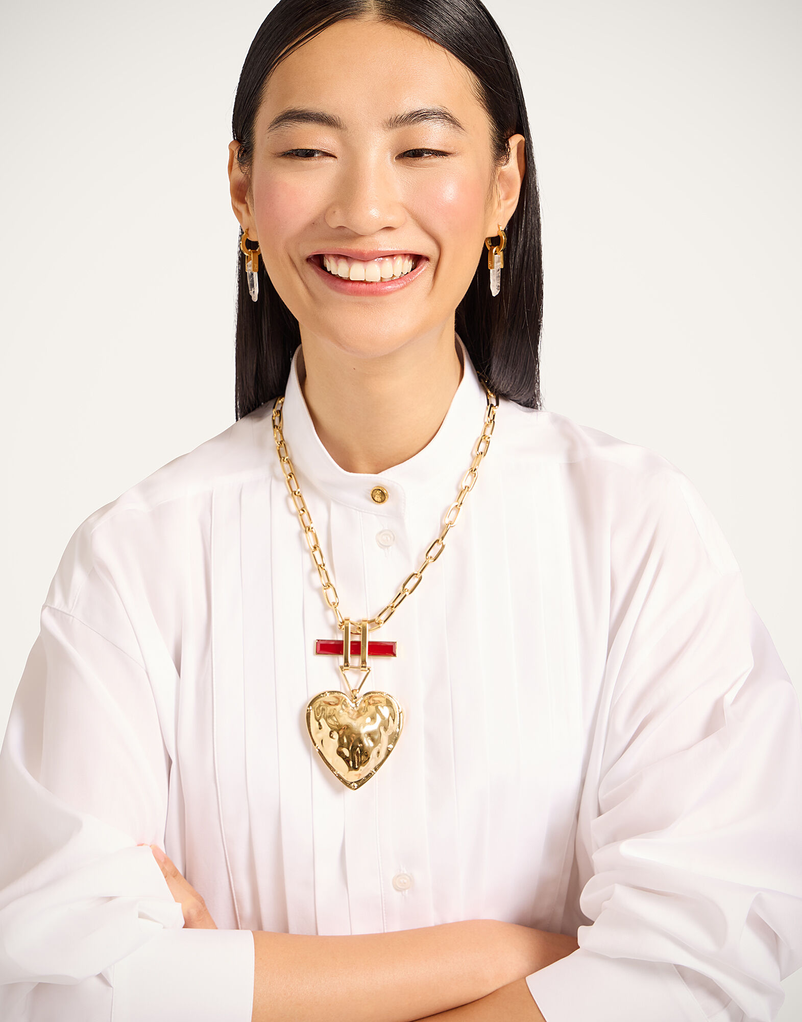 La DoubleJ Oversize Peggy Shirt Solid White SHI0150COT064SOLIDWH01