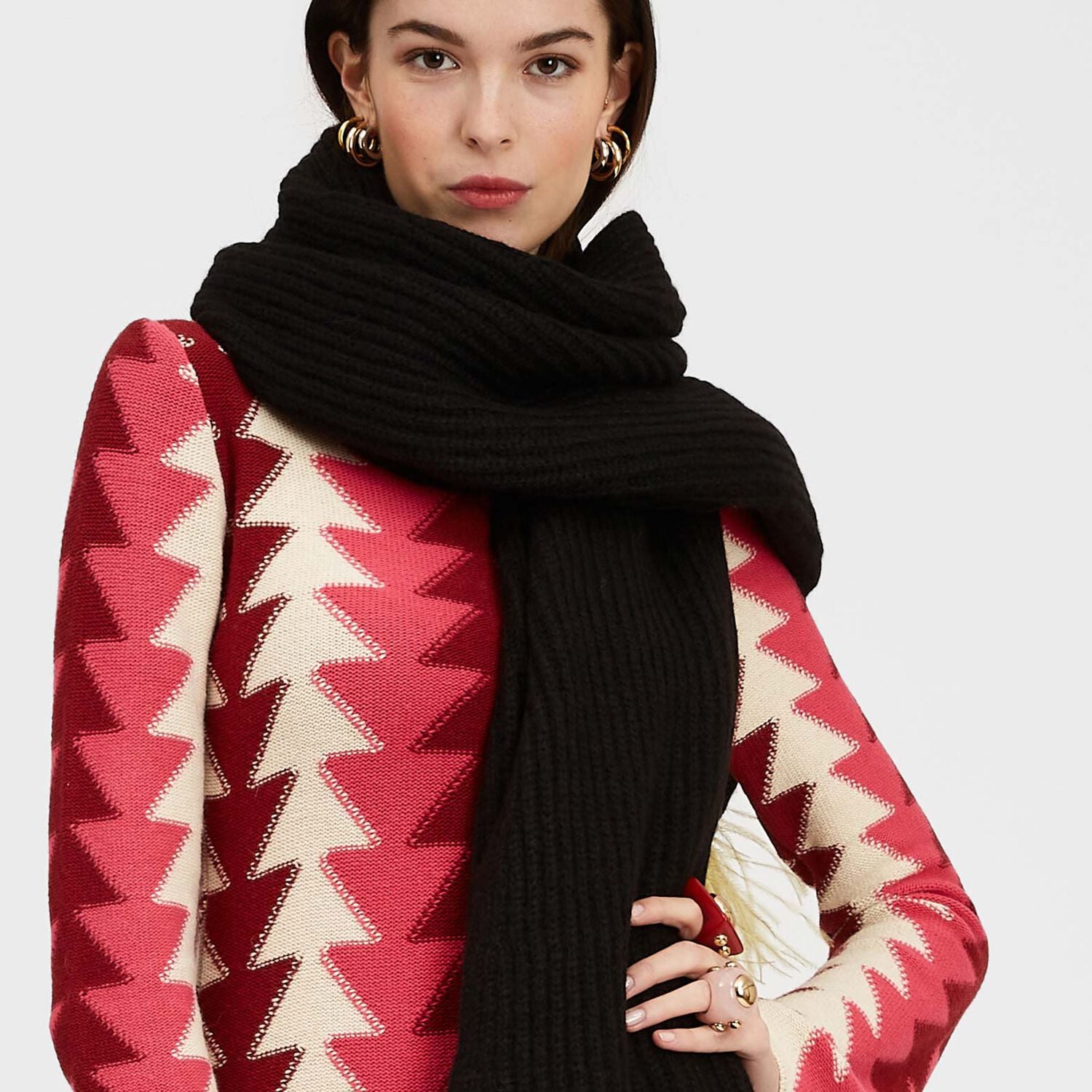  La Doublej Foulards & Scarves Women - High Kick Scarf Anthracite One Size 68%baby Alpaca 22%polyammide 10%wool Merino Fine 