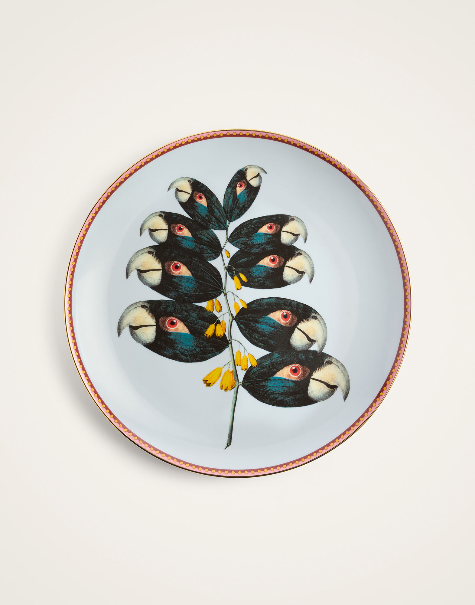 La DoubleJ Decorative Plate Parrotstem Light Blue DPL0001CER001PAS02BU01