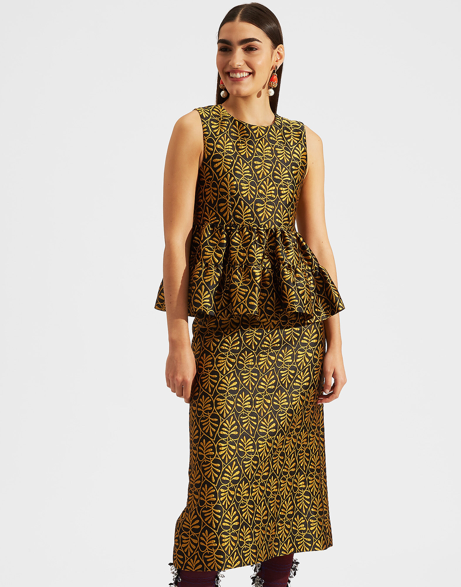 LaDoubleJ Bouncy Top Foglie SHI0013JAC002FOG0001