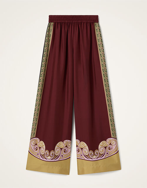 La DoubleJ Palazzo Pants Kells Swirl Plac&eacute;e Burgundy TRO0026SIL006KLS01RE07