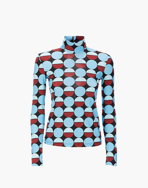 La DoubleJ Turtleneck Sfere Azzurro SHI0030JER005SFE0003