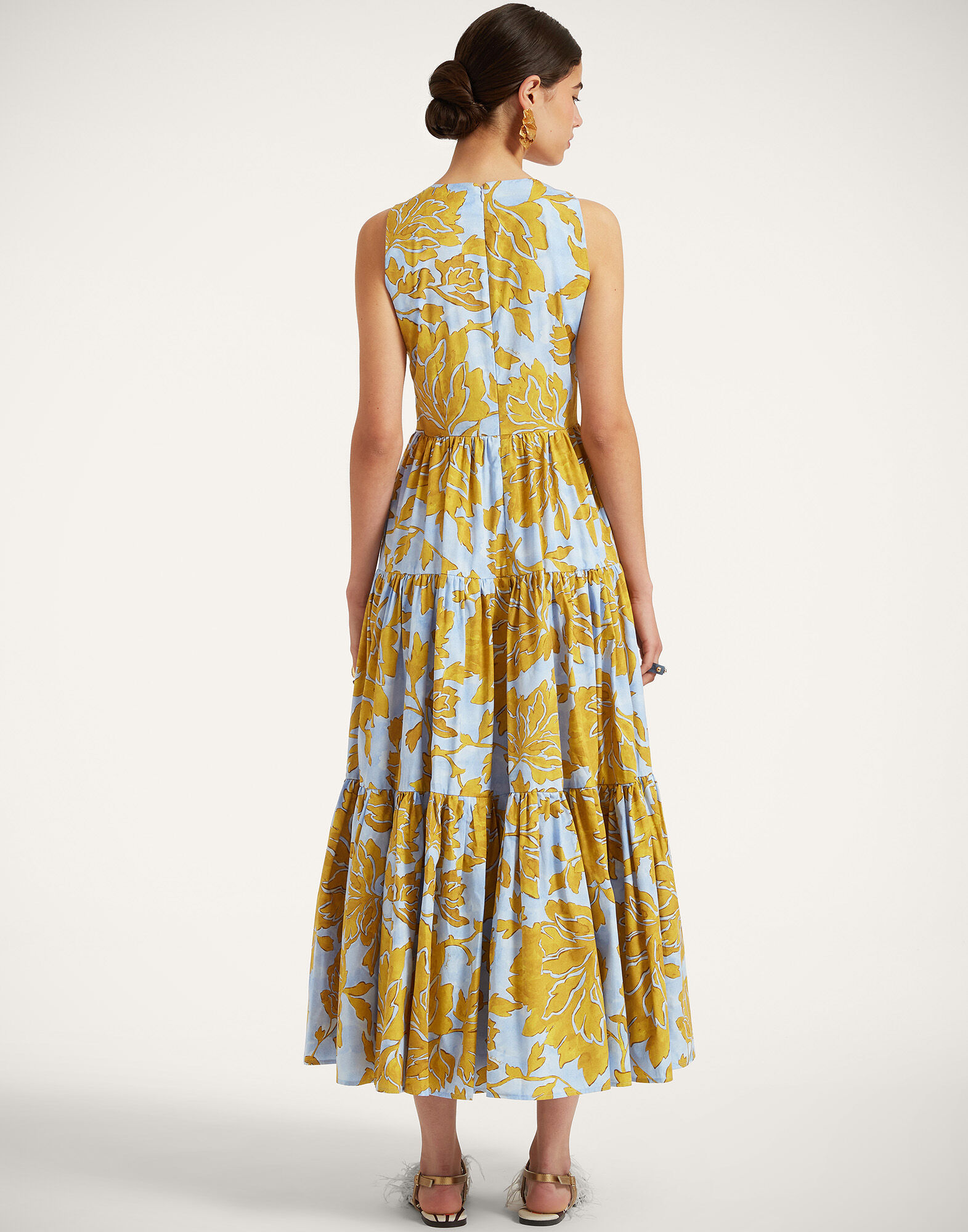 La DoubleJ Sleeveless Big Dress Tangle Light Blue DRE0185COT039TAN01BU01