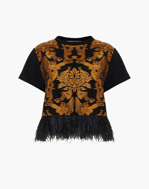 La DoubleJ La Scala Tee Cherubs Black TSH0041JCQ089CRB04BL01