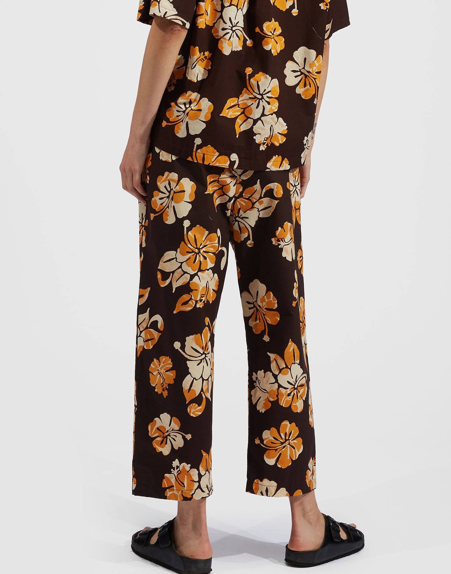 La DoubleJ Drawstring Pants Hibiscus TRO0053COT001HIB0001