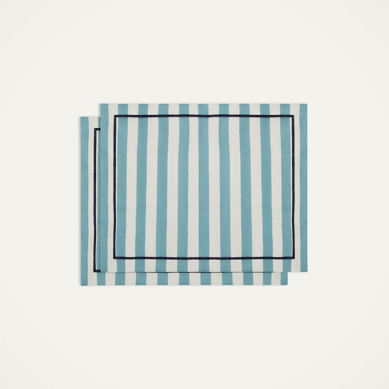La Doublej Placemat Set Of 2 In Riviera Sky Blue