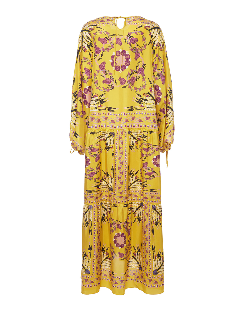 La DoubleJ Vesta Dress La DoubleJ Vesta Dress Melograno Giallo Placée DRE0302SIL009MEL0007