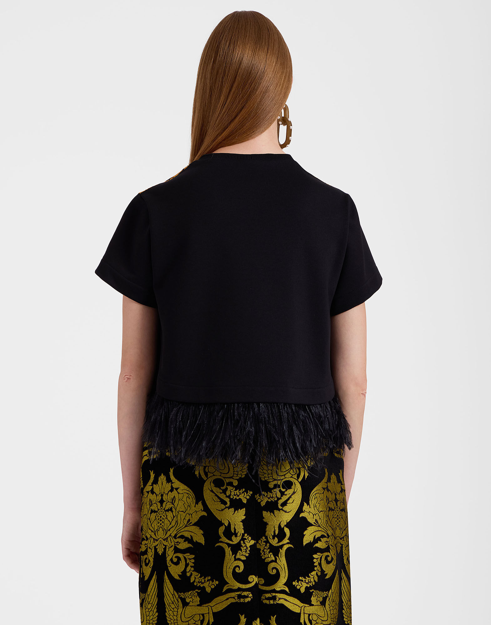 La DoubleJ La Scala Tee Cherubs Black TSH0041JCQ089CRB04BL01