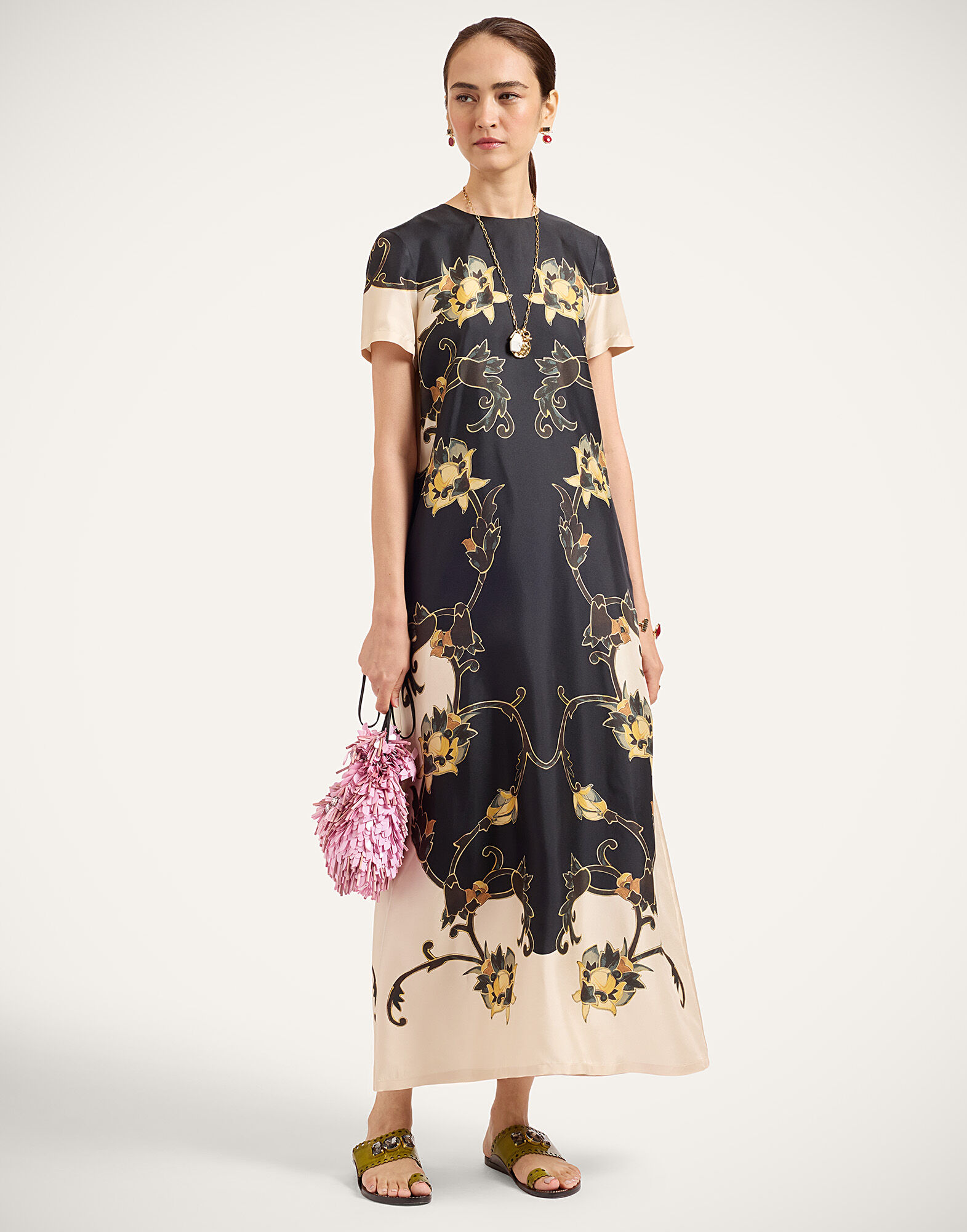 La DoubleJ Swing Dress Buttercup Plac&eacute;e Black DRE0128SIL001BTC03BL01