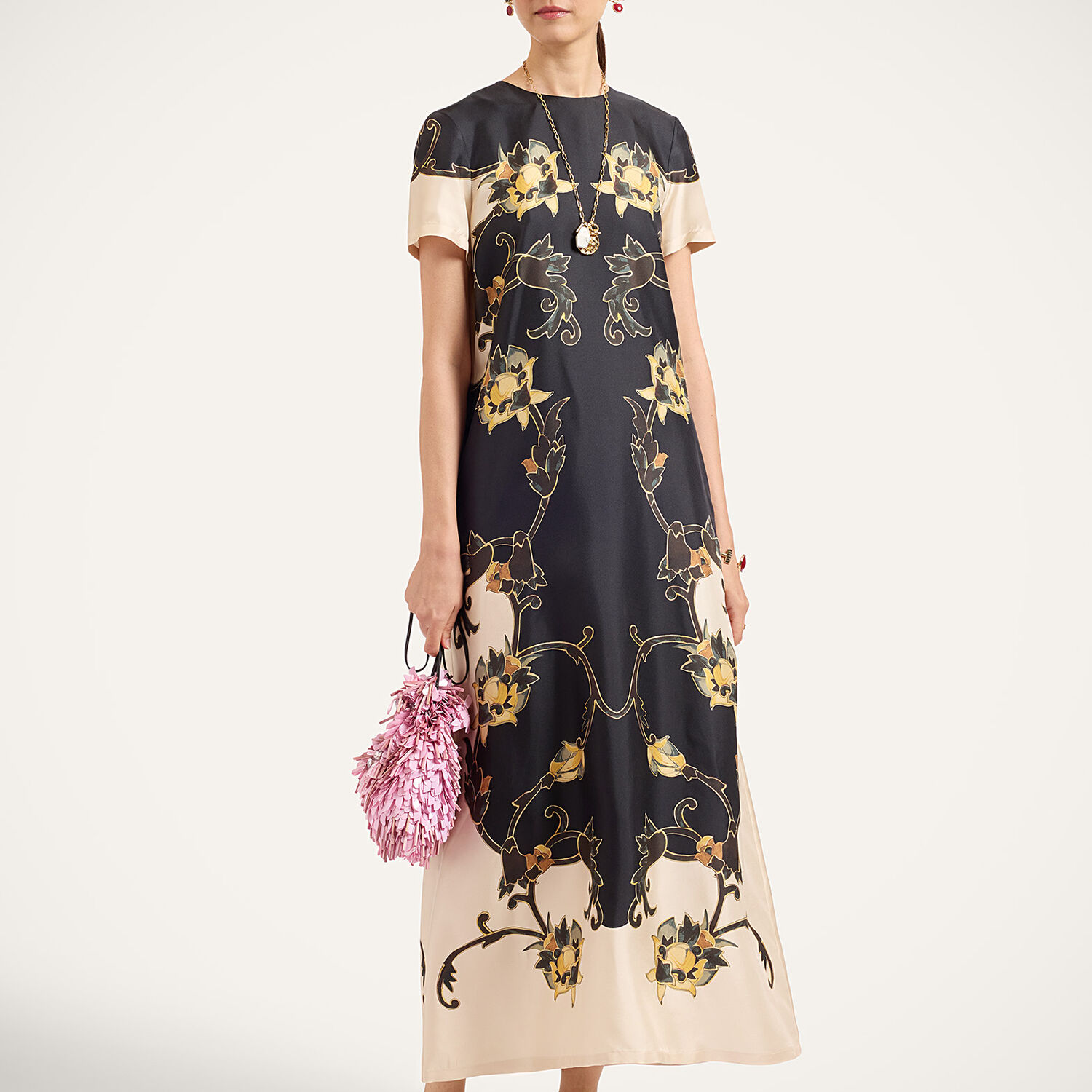 La Doublej Swing Dress In Buttercup Placée Black